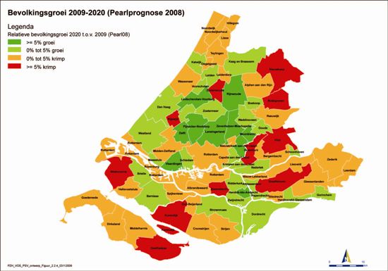 Figuue 2.2.4: Bevolkingsgroei 2009-2020